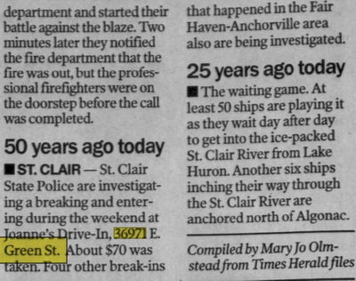 Johnnys Diner (Joannes Drive-In) - Apr 2009 Retrospective Article (newer photo)